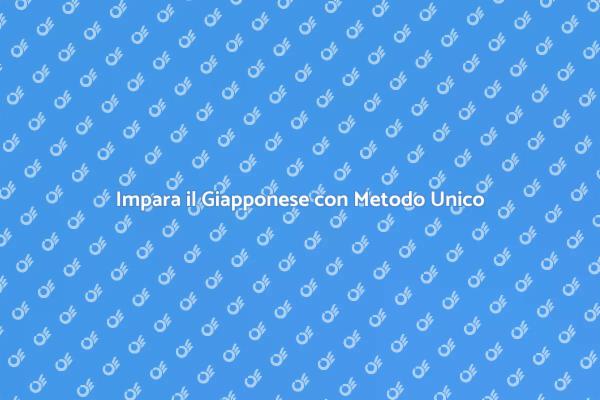 Scopri il Giapponese con Metodo Innovativo