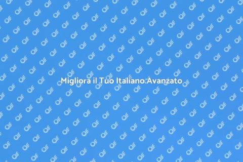 Corso Avanzato di Italiano Online