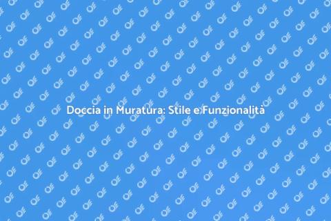 Design Doccia Muratura Contemporanea