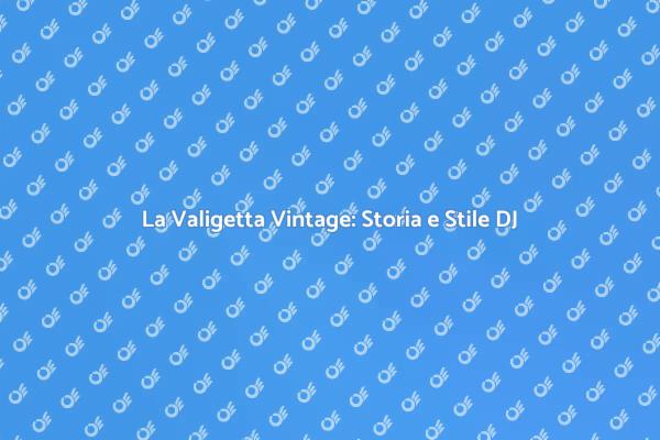 Valigetta Vintage: Un Classico per DJ
