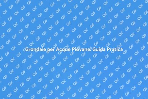 Installazione Grondaie: Sostenibilità