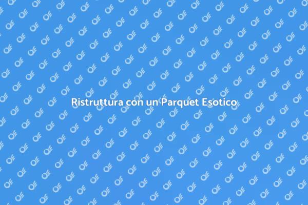Eleganza del Parquet in Legno Esotico