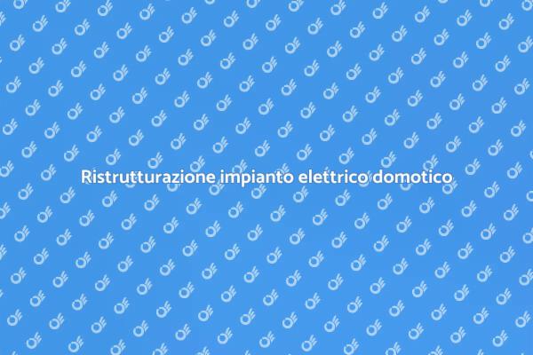 Impianto elettrico per casa domotica