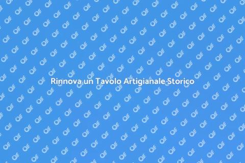 Recupero Tavolo Artigianale Unico