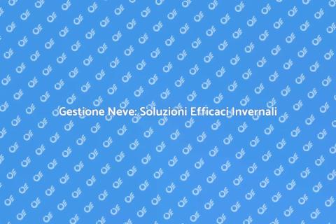 Sgombero Neve: Alta Efficienza Invernale