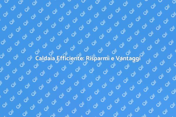 Caldaia: Scegli l'Efficienza Oggi