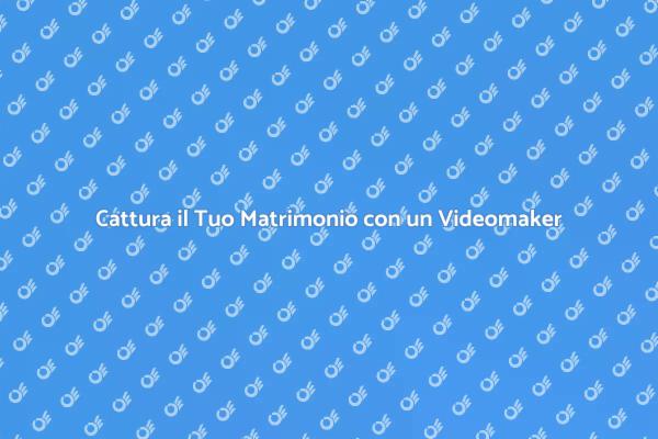 Videomaker Professionista per il Tuo Giorno