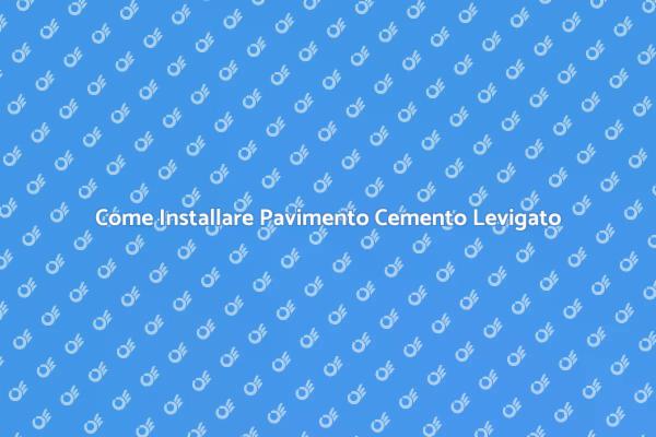 Installazione di Pavimento in Cemento