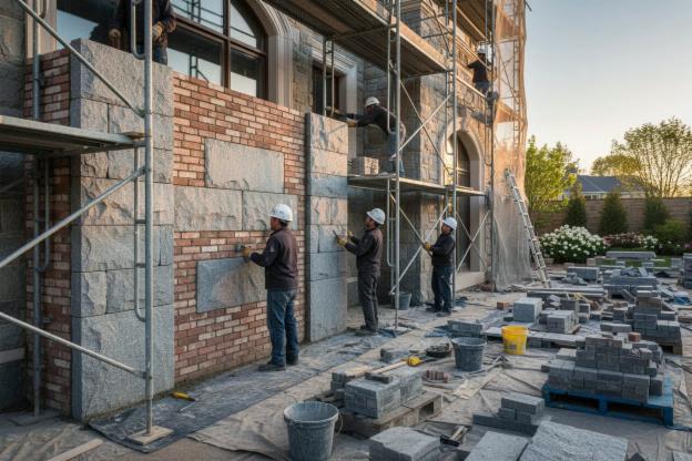 Costruire un rivestimento di mattoni o pietra