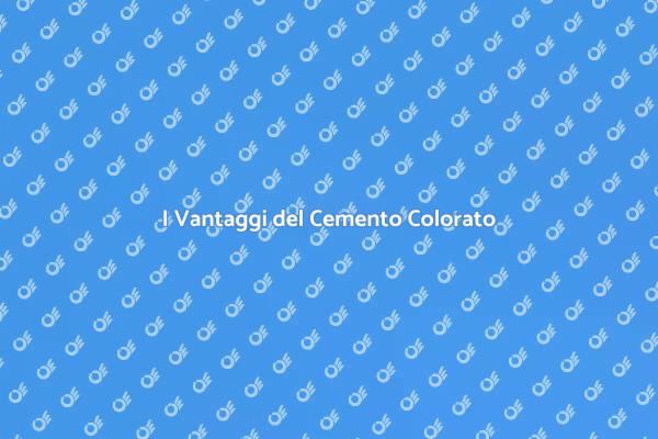 Ristrutturazione con Cemento Colorato