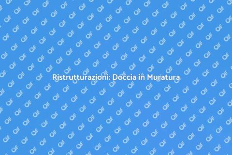 Design Doccia in Muratura Moderna