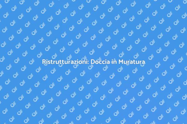 Eleganza nella Doccia in Muratura