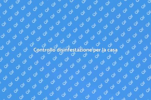Esame per la disinfestazione casa