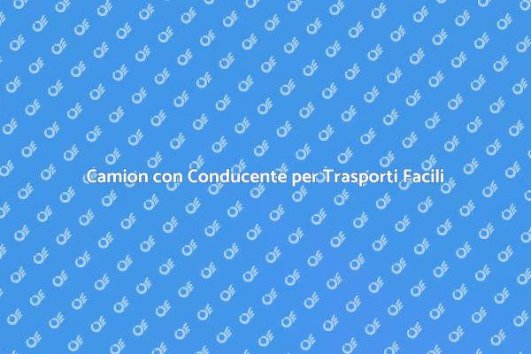 Trasporto Facile con Camion e Conducente