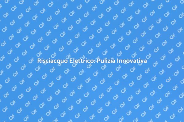 Scopri il Risciacquo Elettrico!