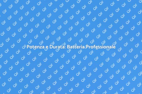 Batteria Professionale: La Scelta Giusta