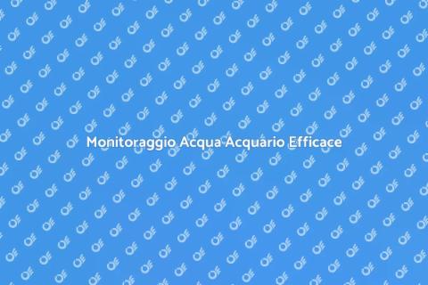 Controllo Qualità Acqua Acquario