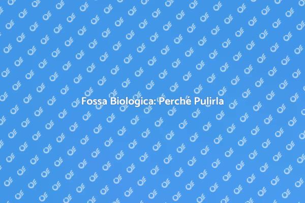 Fossa Biologica: Manutenzione Necessaria