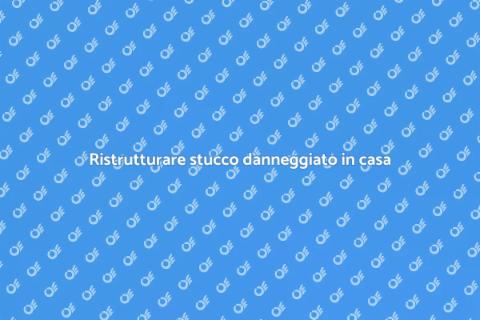 Riparazione stucco danneggiato