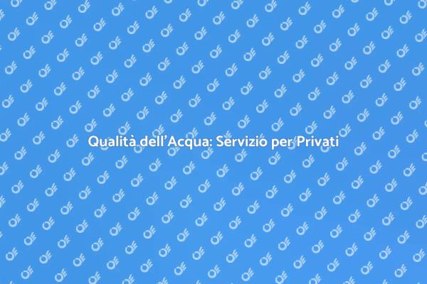 Perché Analizzare l'Acqua in Casa?