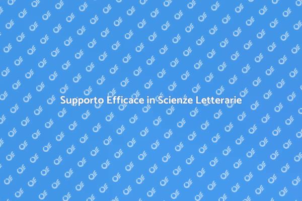 Assistenza Professionale in Scienze Letterarie