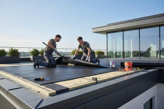 Installare copertura in gomma