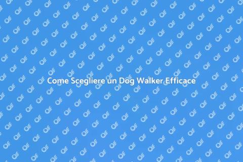Dog Walker Esperto: La Scelta Giusta