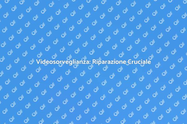 Sicurezza Casa: Riparazione Videosorveglianza