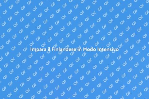 Corso Intensivo di Finlandese Online