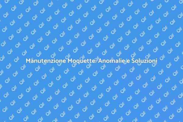 Riparazione Facile Anomalie Moquette