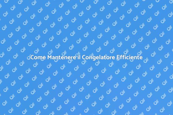 Manutenzione Congelatore: Consigli Utili