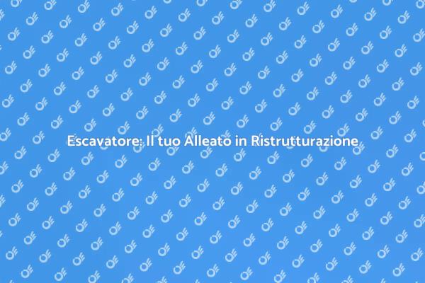 L'Escavatore: Essenziale per Ristrutturazioni