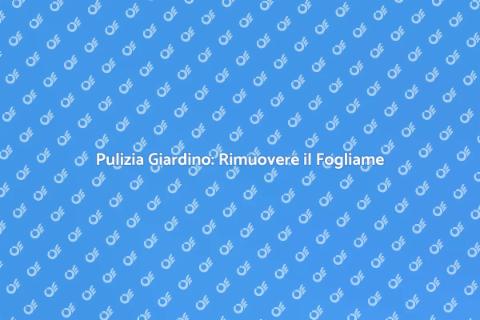 Rimozione Fogliame: Cura del Giardino