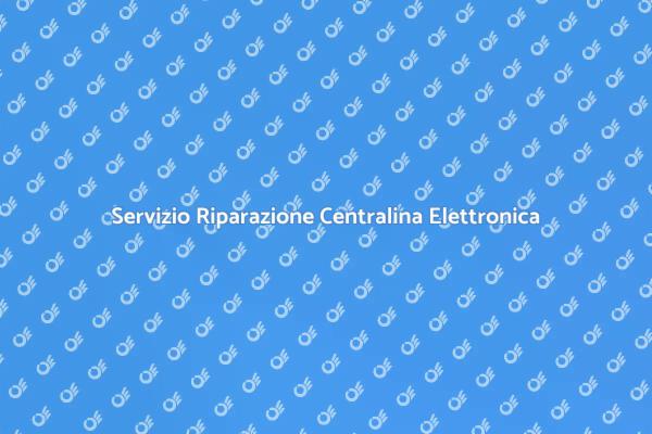 Centralina Elettronica: Riparazione Necessaria