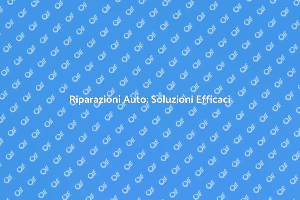 Guida alla Riparazione dell'Auto