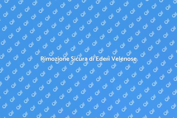 Sicurezza nella Rimozione delle Ederi