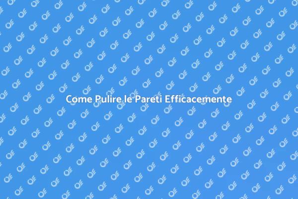 Tecniche per Pulire le Pareti
