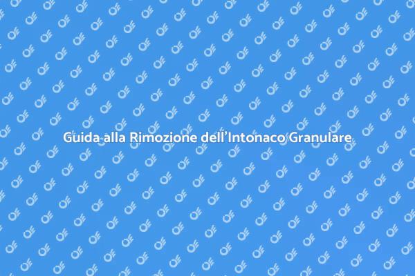 Rimozione dell'Intonaco Granulare