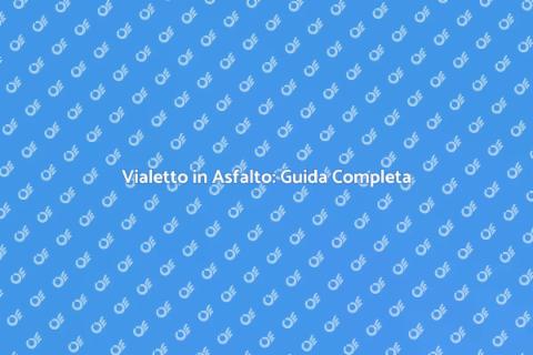 Costruire Vialetto in Asfalto Facile