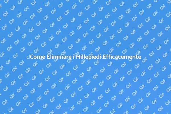 Elimina i Millepiedi in Casa Facilmente