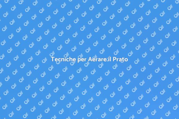 Aerazione del Prato: Guida Pratica