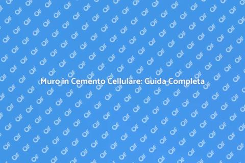 Costruire Muro in Cemento Cellulare