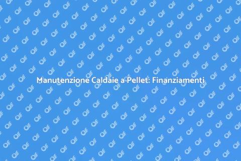 Finanziamento Manutenzione Caldaie Pellet