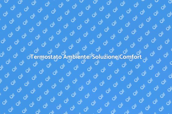 Comfort Domestico con il Termostato