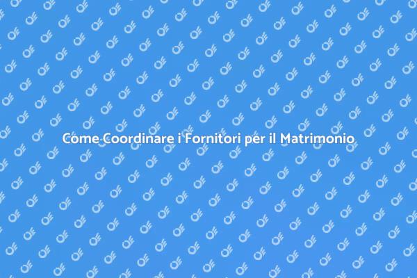 Guida al Coordinamento dei Fornitori