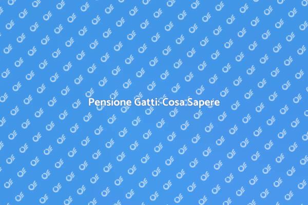 La Migliore Pensione per il Tuo Gatto