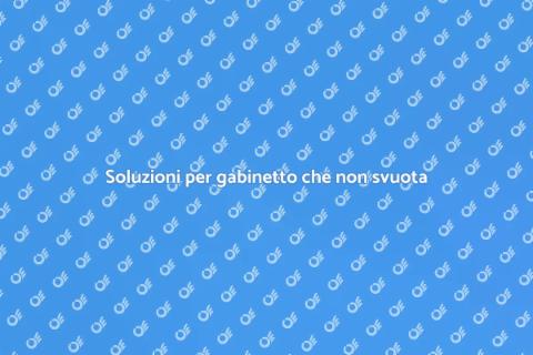 Gabinetto che non si svuota? Ecco come
