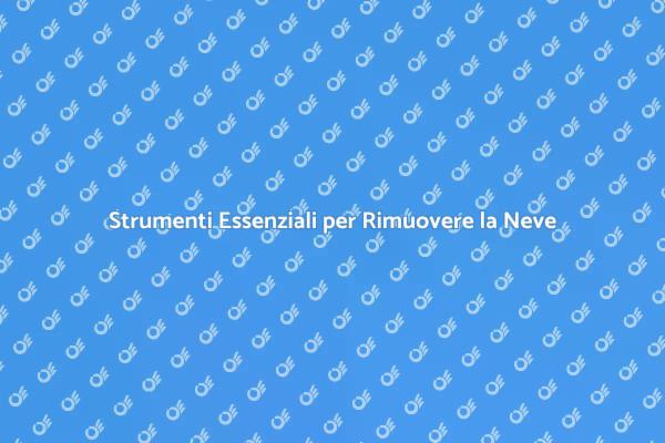 Come Rimuovere la Neve in Modo Efficace