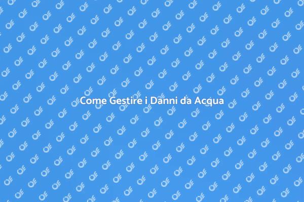 Riparazione Danni Acqua: Cosa Fare