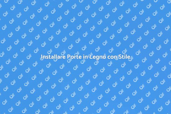 Trasforma la tua casa con porte in legno